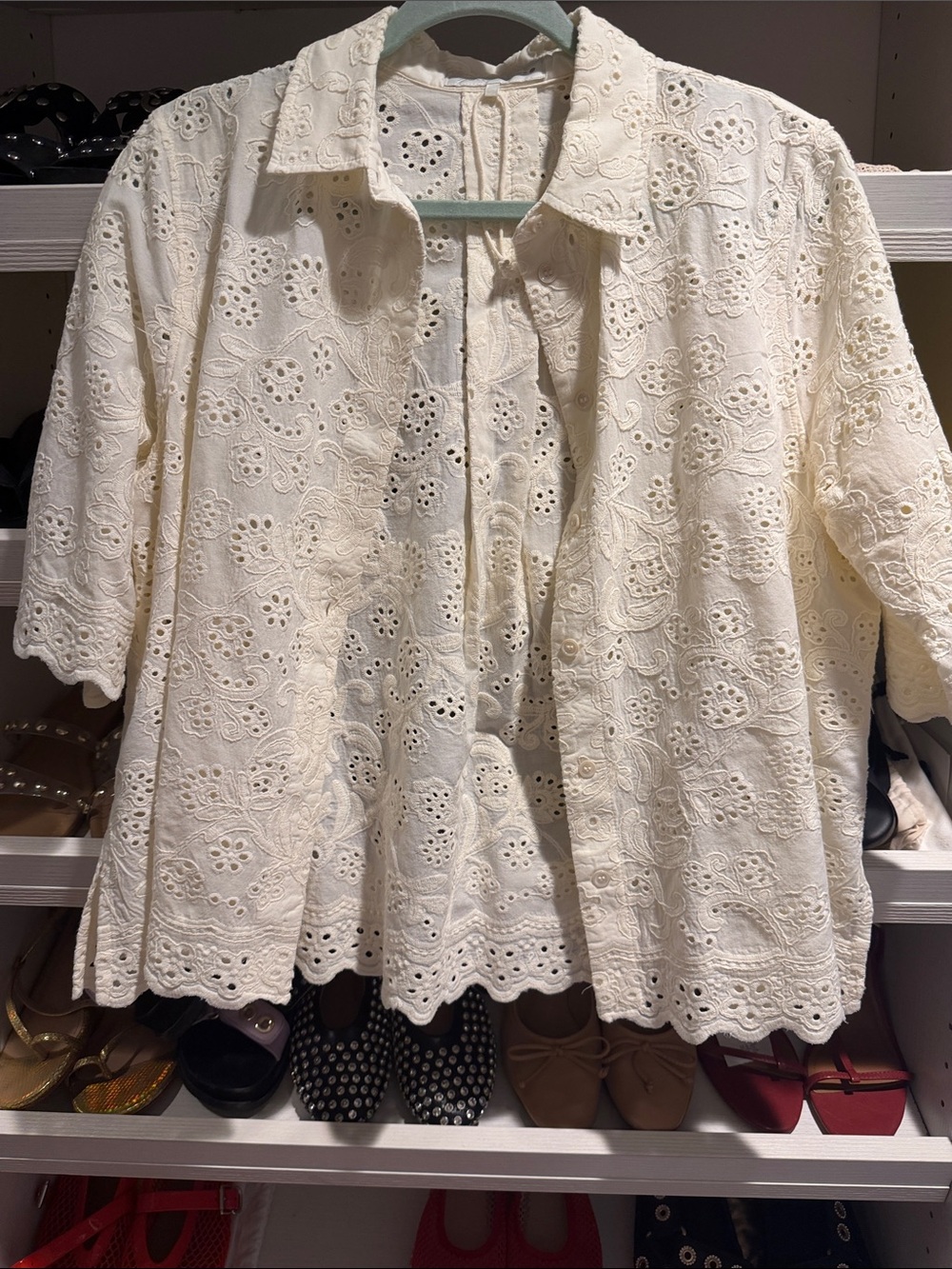 Zara Cream Eyelet 2-Piece Set - Picture 6 of 11